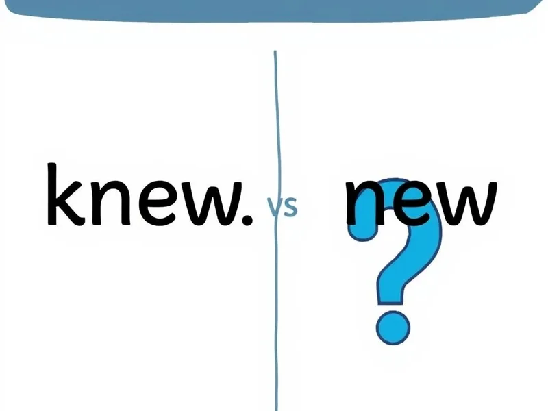 Understanding Knew vs. New: Visual Guide
