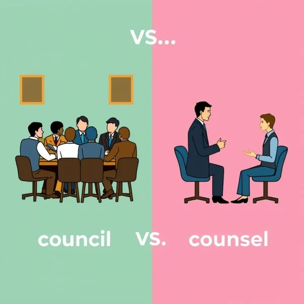 Image showing council vs. counsel distinction