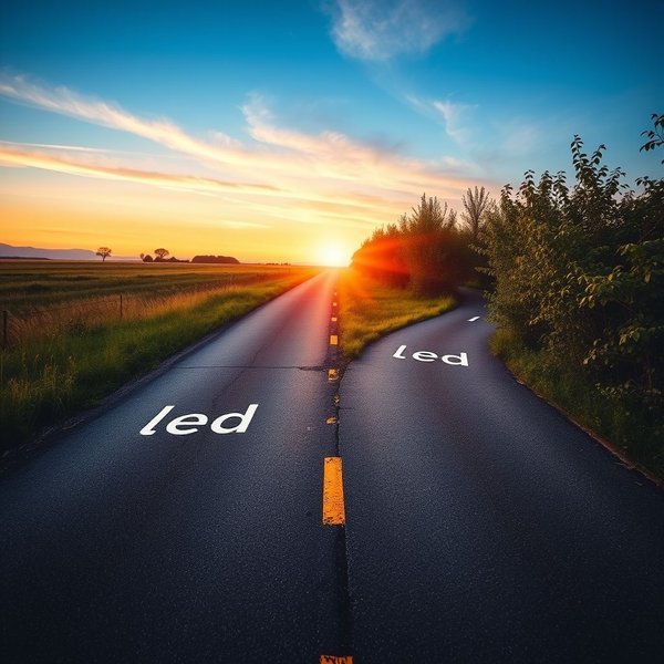 Image illustrating the difference between lead vs. led