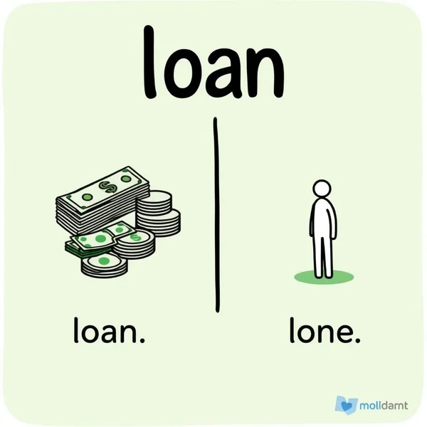 Understanding Loan vs. Lone to avoid common English mistakes