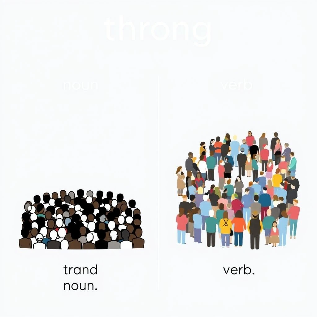 Throng vs. Throng: Nắm vững dạng danh từ và động từ trong tiếng Anh