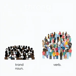 Throng vs. Throng: Nắm vững dạng danh từ và động từ trong tiếng Anh
