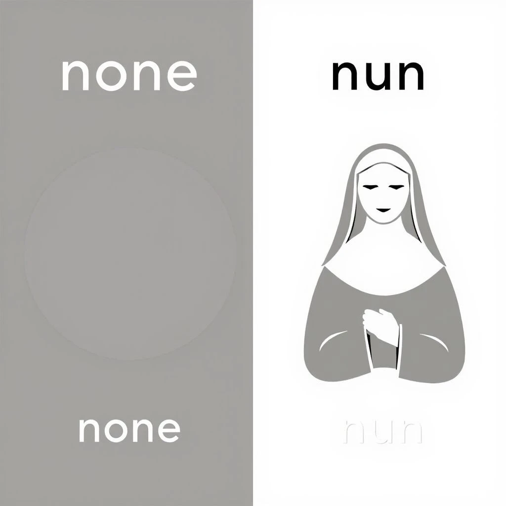 none vs nun Giải Mã Cặp Từ Tiếng Anh Dễ Gây Nhầm Lẫn Này