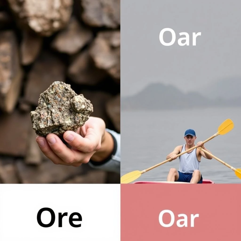 Ore vs. Oar Remando a través de las diferencias homófonas