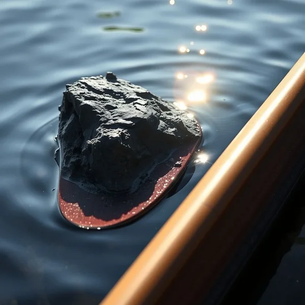 Image showing an oar for rowing and a rock representing ore, with the text "Ore vs. Oar"