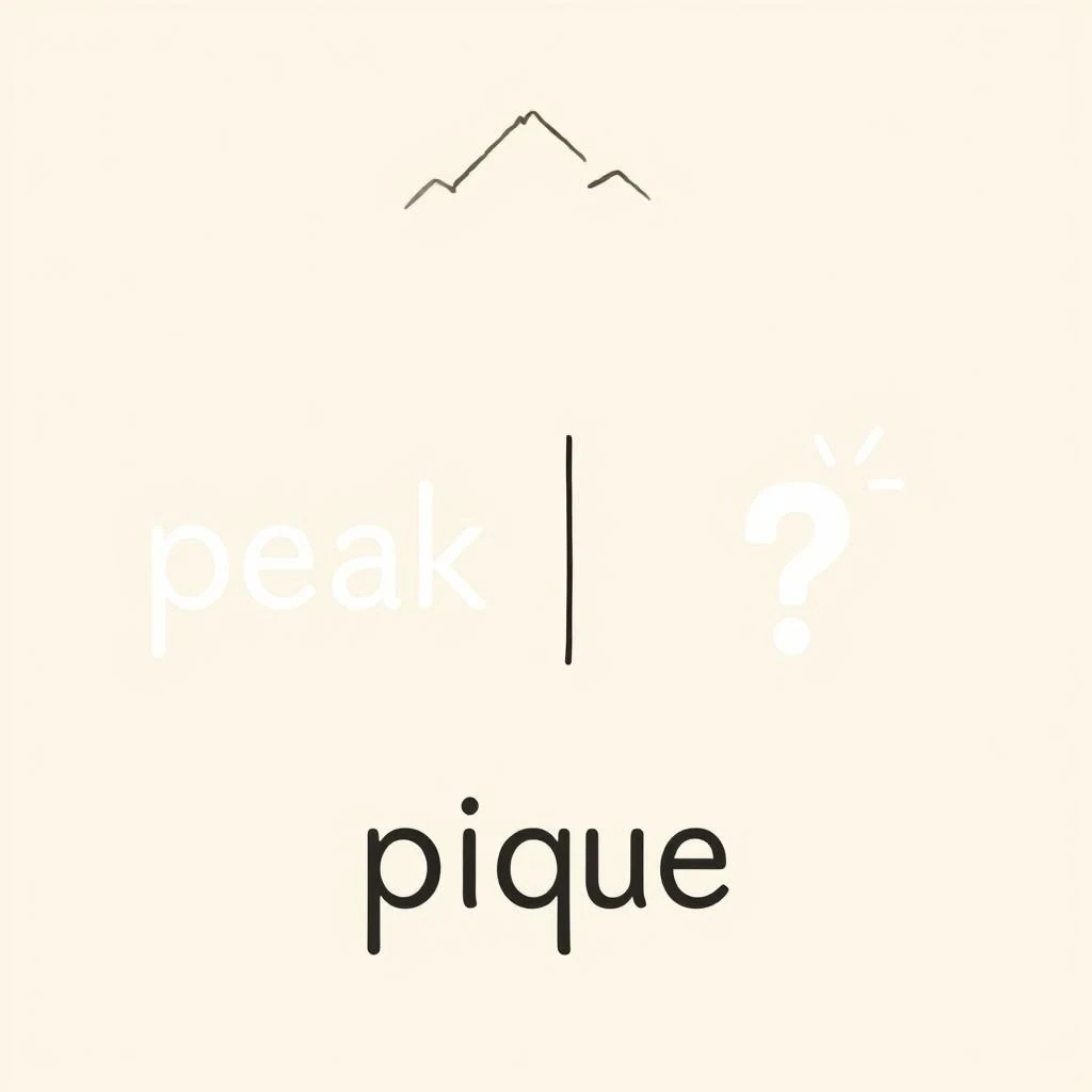 peak vs. pique Desafía la confusión para estudiantes de inglés