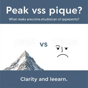 peak vs. pique Desvende a Confusão para Aprendizes