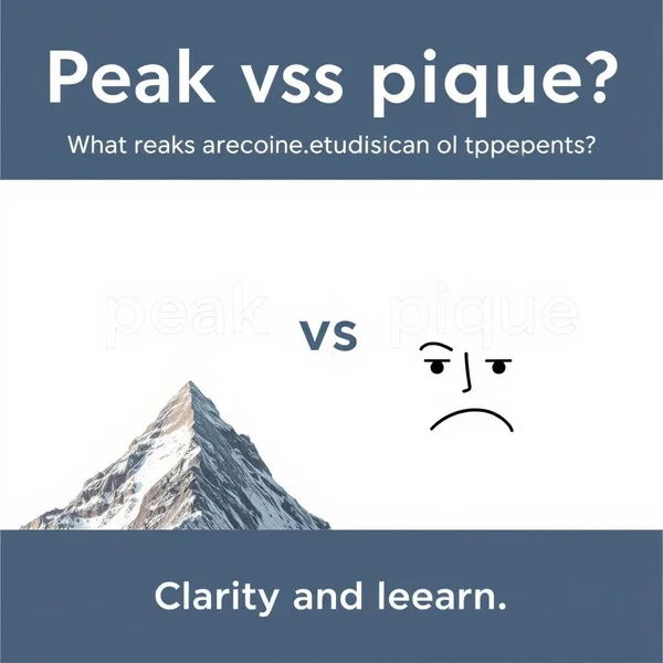 Mastering Peak vs. Pique: Key Differences