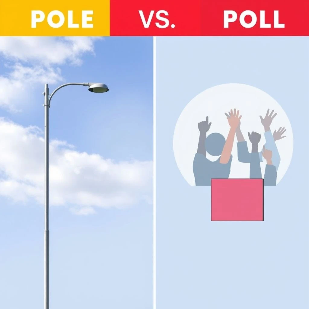 pole vs. poll Gỡ rối hai từ thường bị nhầm lẫn