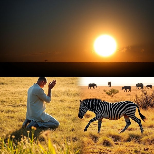 Illustration clarifying the difference between pray vs. prey