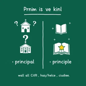 Dominando los homófonos engañosos principal vs. principle en inglés