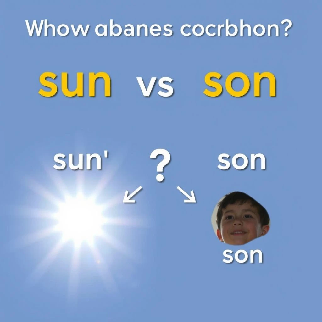 Sun vs. Son Làm rõ sự nhầm lẫn phổ biến về từ đồng âm