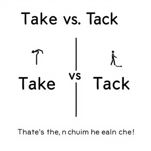 take vs. tack: Khám Phá Nhầm Lẫn Trong Cách Dùng Tiếng Anh