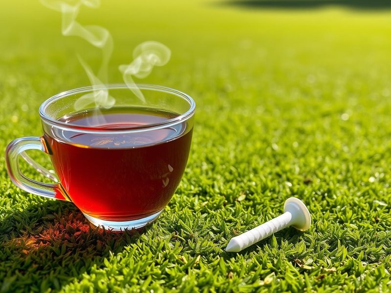 Image showing a cup of tea next to a golf tee with the text "Tea vs. Tee"