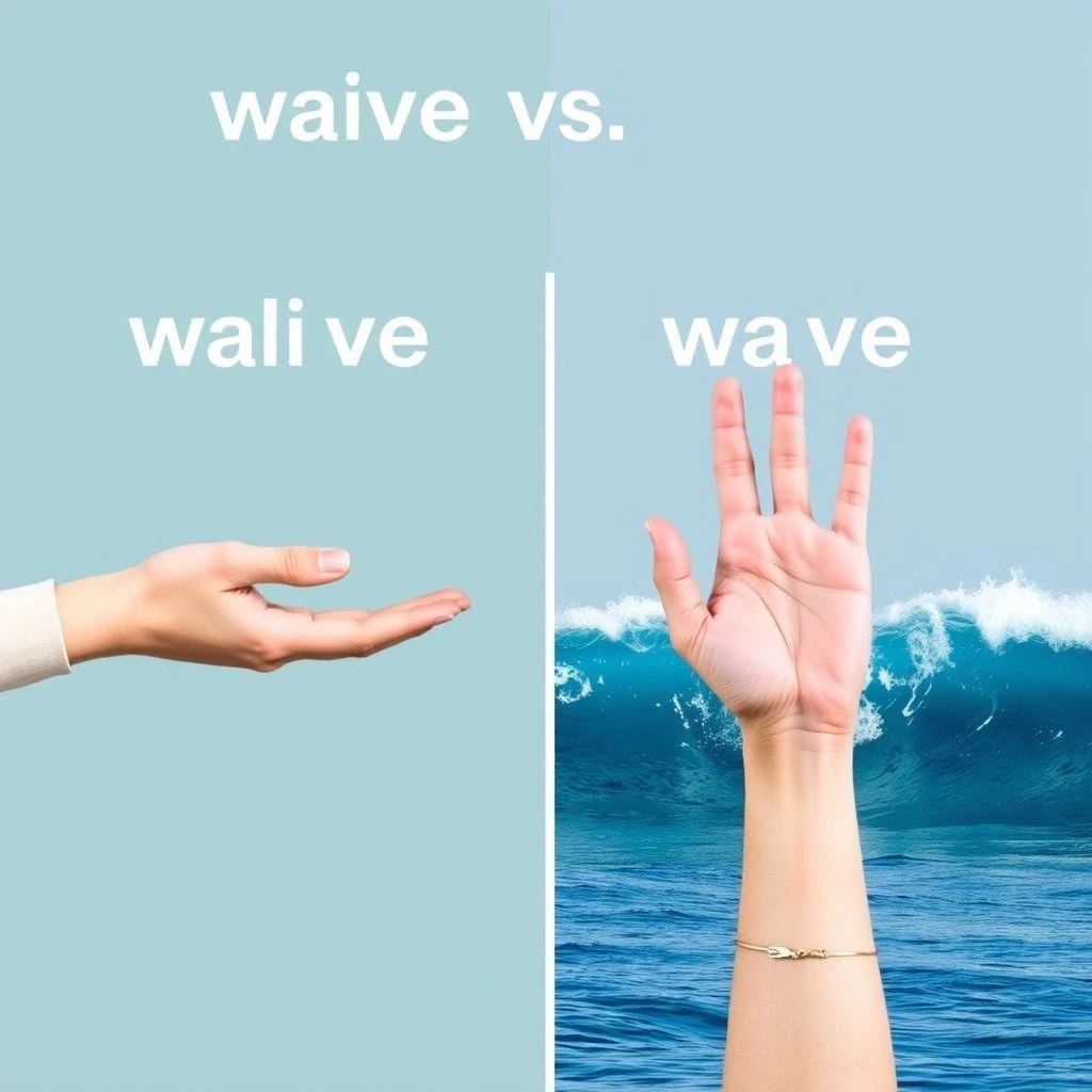 Waive vs. wave desentrañando dos palabras inglesas confundidas
