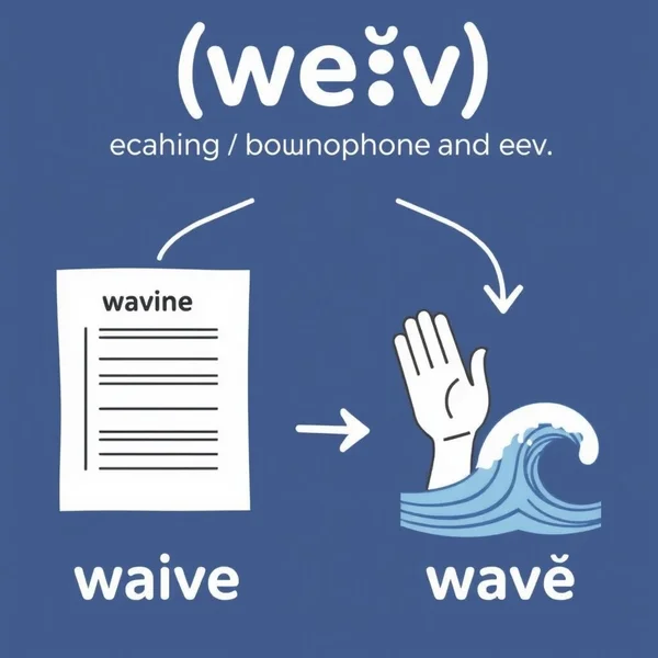 Compreendendo a diferença entre waive vs. wave para evitar erros comuns em inglês.