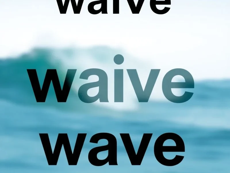 Understanding the difference between waive vs. wave to avoid common English mistakes.