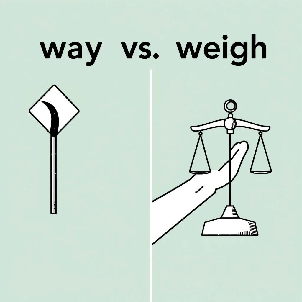 Dominando Way vs Weigh Homófonos Comunes en Inglés