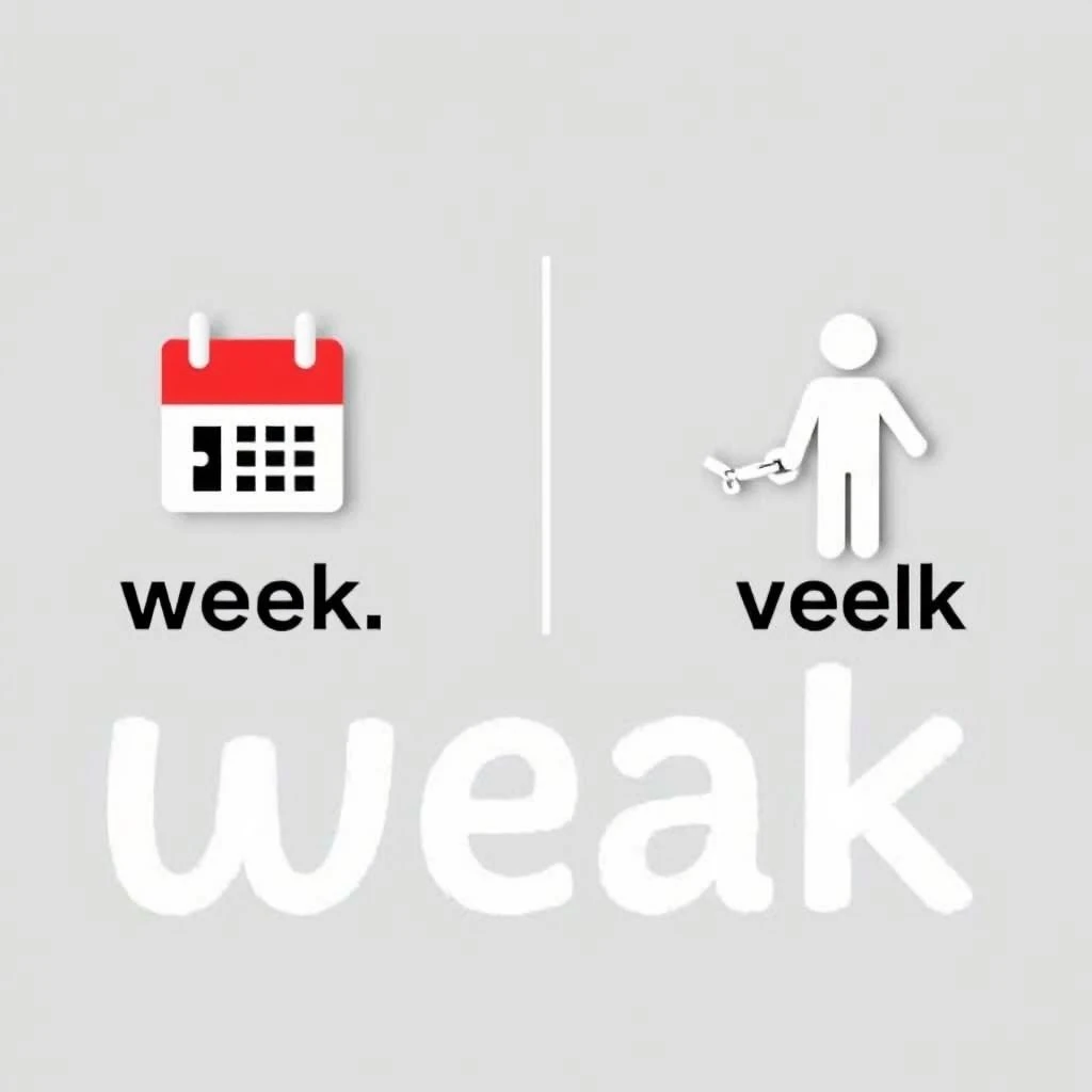 Week vs. Weak Dominando homófonos, errores, significado y uso del inglés confuso