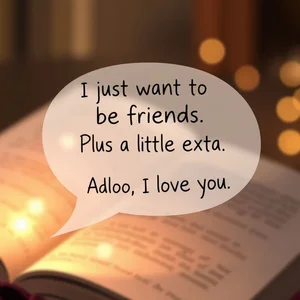 Analiza "I just want to be friends. Plus a little extra. Also, I love you." fluidez en inglés