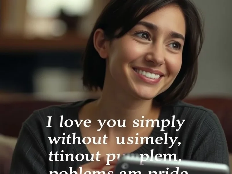 Image showing a stylized version of the quote "I love you simply, without problems or pride." with a cinematic background representing learning English through movies.