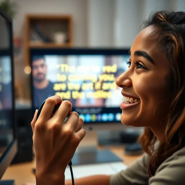 Image of a couple watching a movie, with the text "Learn English with 'It was a million tiny little things that meant we were supposed to be together.'"