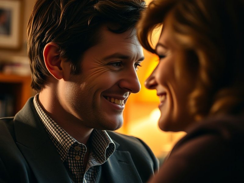 Image of a scene related to the movie quote, with the caption: Learning English with the quote "I like you very much. Just as you are."