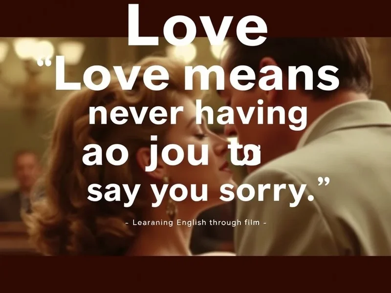 Learn English with the movie quote Love means never having to say you're sorry.