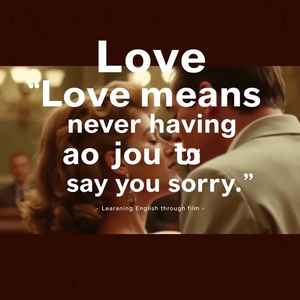 Learn English with the movie quote Love means never having to say you're sorry.