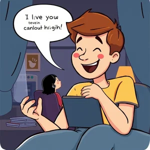 Aprenda Inglês Real com a Citação "I love you even when you're sick and look disgusting."