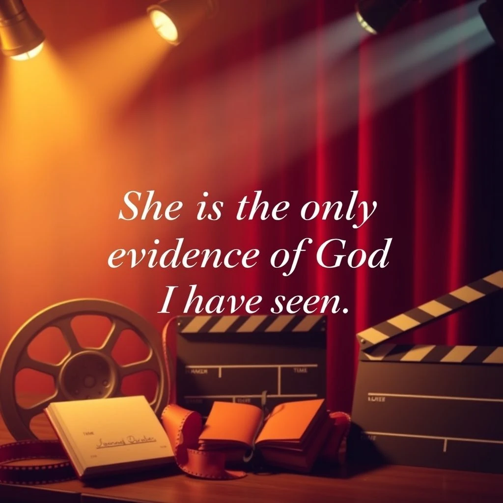 Aprenda Inglês Descubra She is the only evidence of God I have seen