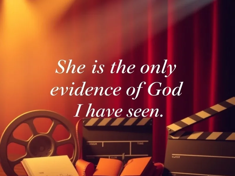 Aprenda inglês com a citação: She is the only evidence of God I have seen.