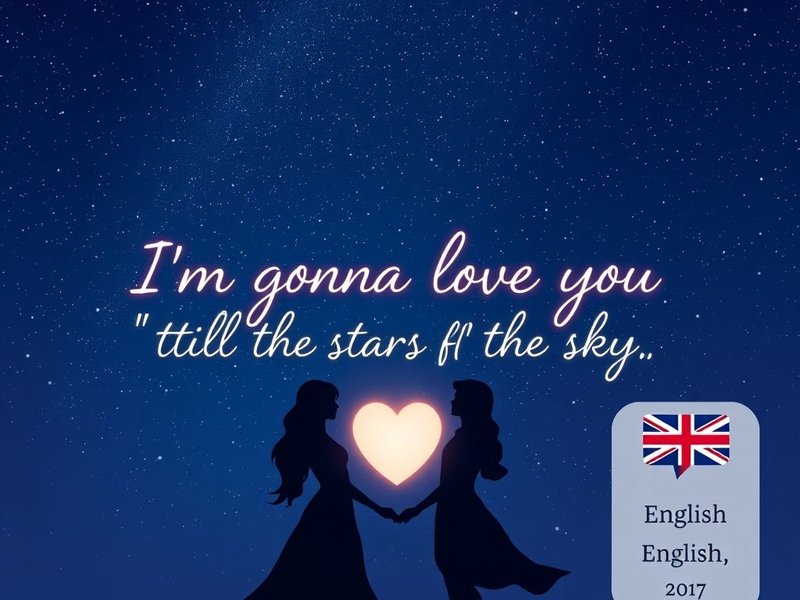 Learning English with the movie quote: I'm gonna love you 'til the stars fall from the sky.