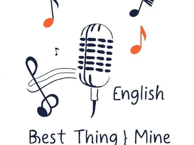Image of a heart or musical notes with the text: You are the best thing that's ever been mine. English Learning