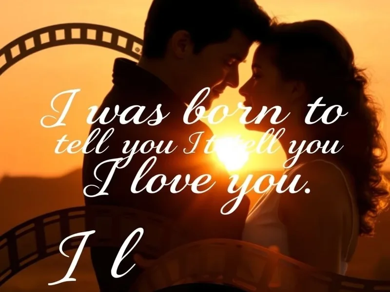 Aprender Inglês com a citação do filme: I was born to tell you I love you.