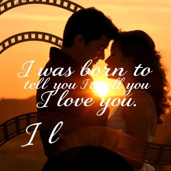 Aprender Inglês com a citação do filme: I was born to tell you I love you.