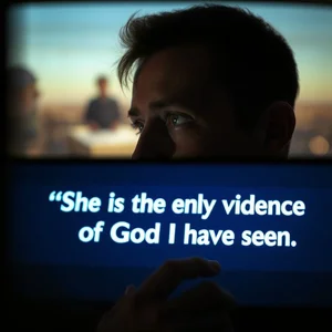 Aprender inglés con "She is the only evidence of God I have seen."