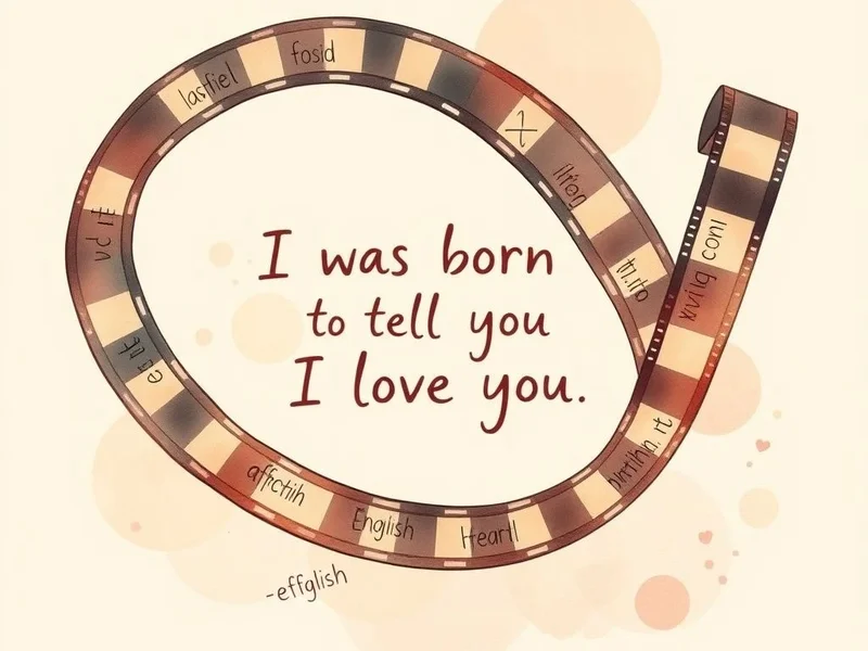 Aprender inglés con la frase de película: I was born to tell you I love you.