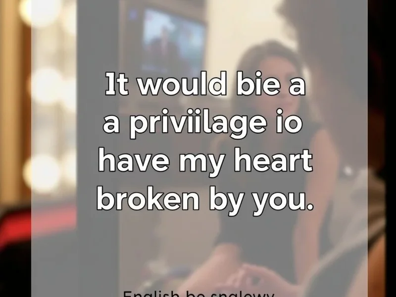 Aprende inglés con la cita de película "It would be a privilege to have my heart broken by you."