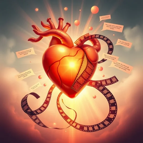Una imagen simbólica de un corazón que crece, representando la cita: The heart's not like a box that gets filled up. It expands in size the more you love.