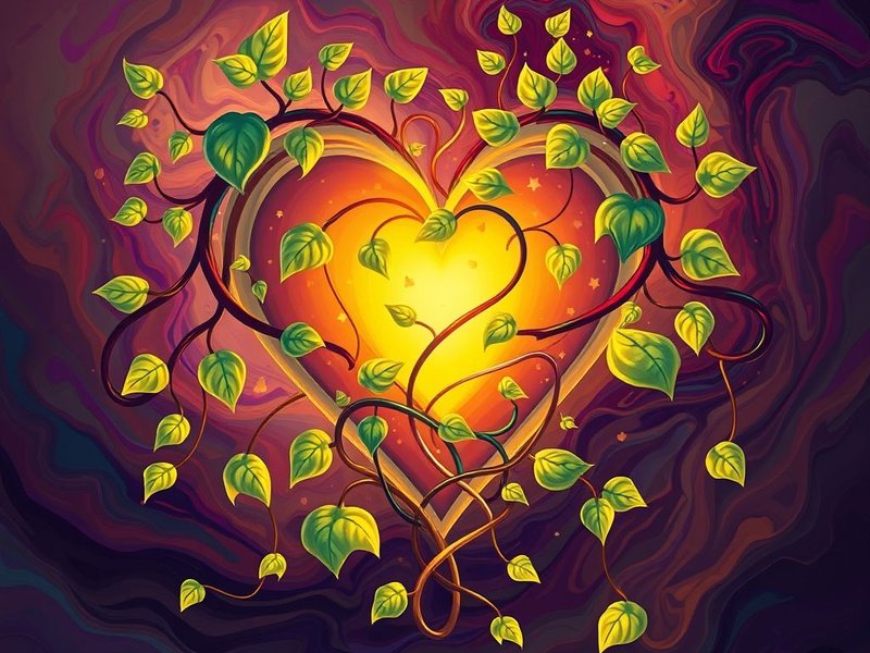 A symbolic image of a heart growing larger, representing the quote: The heart's not like a box that gets filled up. It expands in size the more you love.
