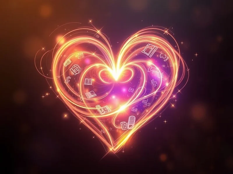 Một hình ảnh mang tính biểu tượng về một trái tim đang lớn dần, tượng trưng cho câu nói: The heart's not like a box that gets filled up. It expands in size the more you love.