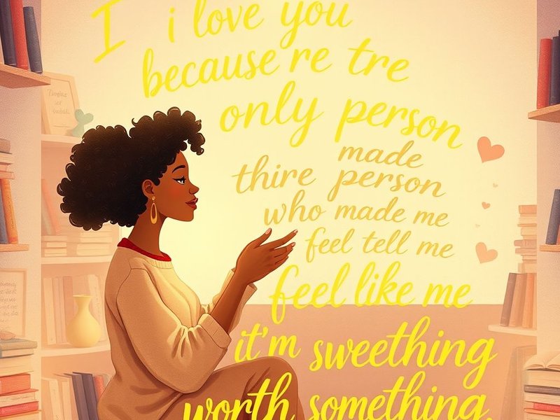 Image title: I love you because you're the only person who made me feel like I'm worth something. - A path to English fluency.