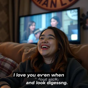 Học tiếng Anh thực với câu nói "I love you even when you're sick and look disgusting."