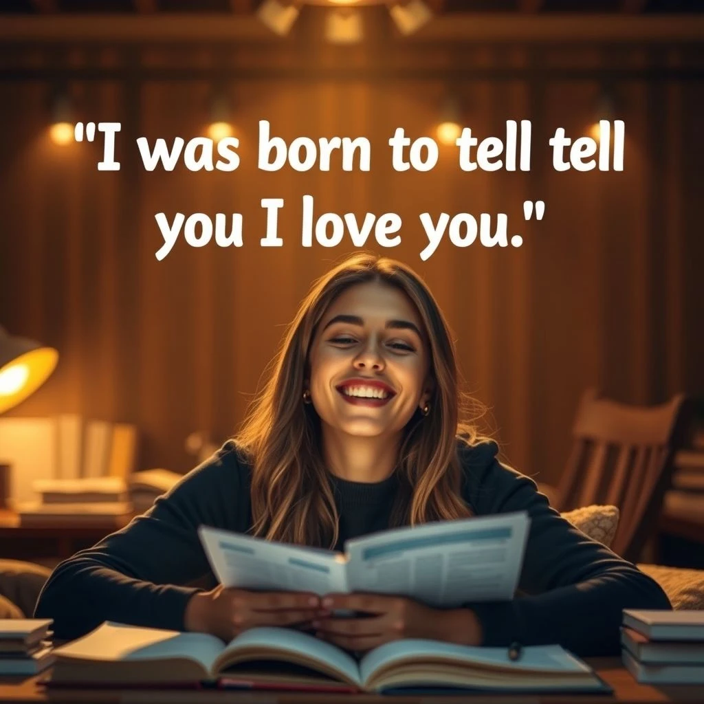 Học tiếng Anh qua Câu trích dẫn Biểu tượng: I was born to tell you I love you
