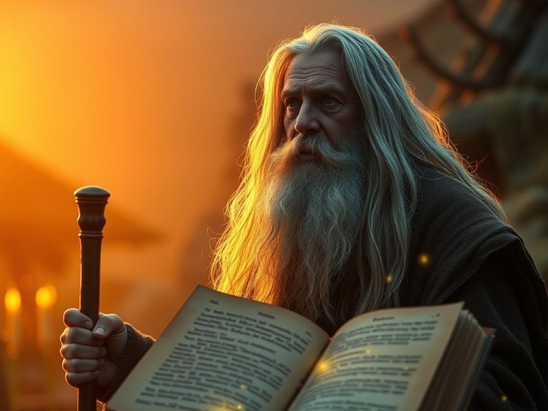 Gandalf uttering the phrase: I'm looking for someone to share in an adventure.
