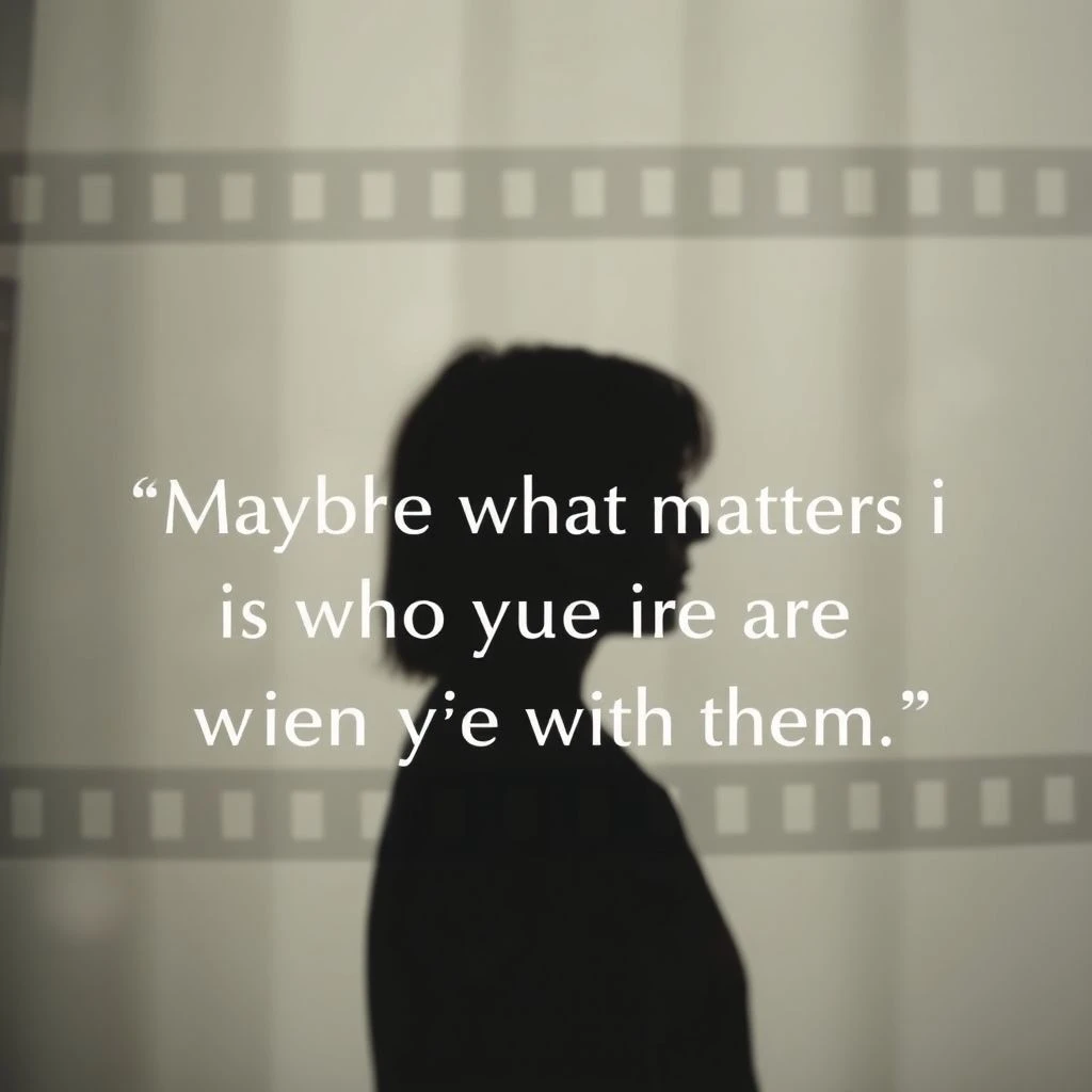 Análise Aprofundada do Inglês Maybe what matters is who you are when you're with them