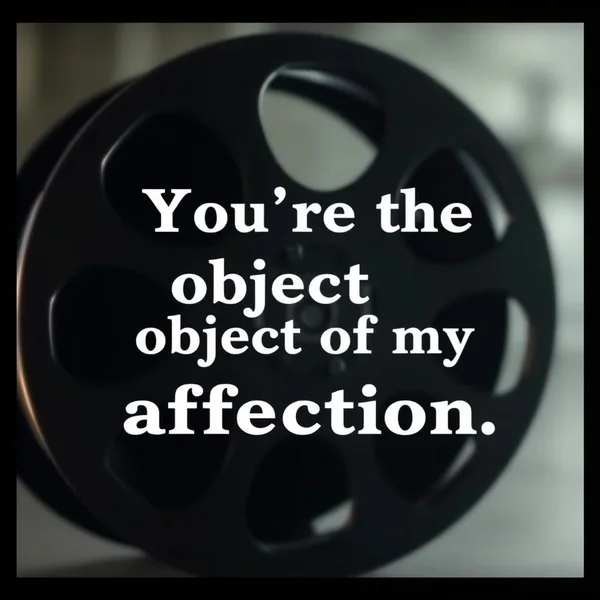 Learn English with the movie quote You're the object of my affection. from Manhattan