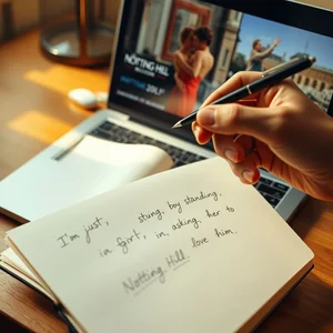 Aprende inglés con I'm just a boy, standing in front of a girl, asking her to love him. Notting Hill