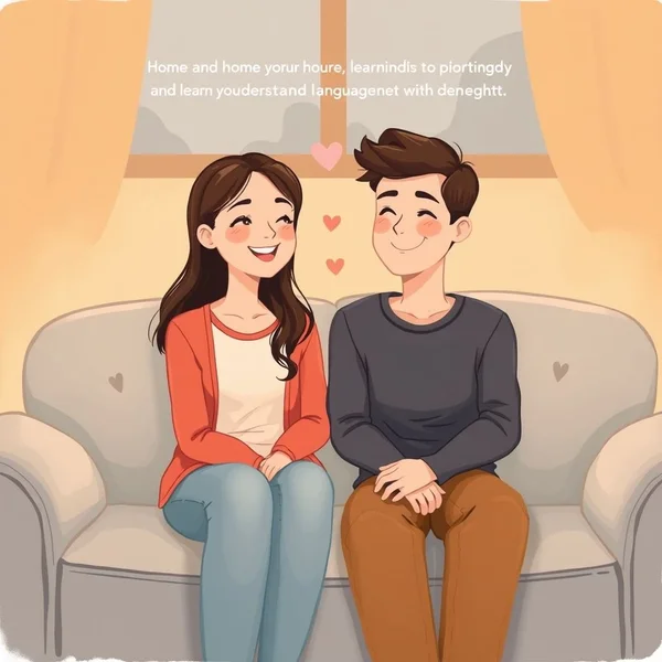 Image illustrating the warmth of the quote "When I'm with you, I feel like I'm home."
